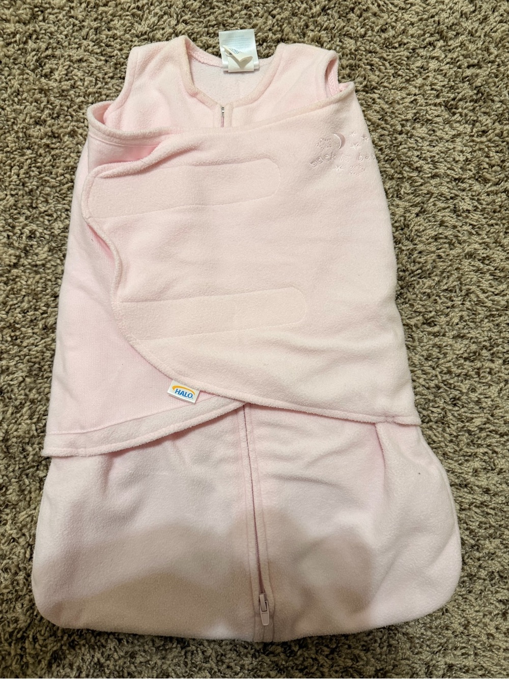 Halo Pink Fleece Sleep Sack Swaddle